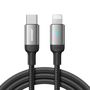 Joyroom Extraordinary Series A10 Lightning / USB-C PD 20W cable 1.2 m - black, Joyroom 6956116720018 6956116720018