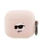 Karl Lagerfeld KLA3RUNCHP AirPods 3 cover pink/pink Silicone Choupette Head 3D, Karl Lagerfeld 3666339087975 3666339087975