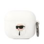 Karl Lagerfeld KLA3RUNIKH AirPods 3 cover white/white Silicone Karl Head 3D, Karl Lagerfeld 3666339087852 3666339087852