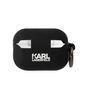 Karl Lagerfeld KLAP2RUNIKK AirPods Pro 2 cover black/black Silicone Karl Head 3D, Karl Lagerfeld 3666339099237 3666339099237