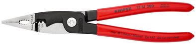 KNIPEX 13 81 200 Pliers for Electrical Installation plastic coated black atramentized 200 mm 13 81 200 4003773075240