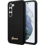 Guess GUHCS23SSLSMK S23 S911 black/black hardcase Silicone Vintage Gold Logo, Guess 3666339114817 3666339114817