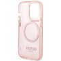 Guess GUHMP14XHTCMP iPhone 14 Pro Max 6.7&quot; pink/pink hard case Gold Outline Translucent MagSafe, Guess 3666339069698 3666339069698