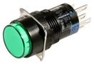 SWITCH, INDUSTRIAL PUSHBUTTON, 18MM AL6M-M14P-G