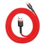 Baseus Cafule USB Lightning cable 2.4A 1m (black + red), Baseus CALKLF-B09