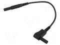 Test lead; 16A; banana plug 4mm,angular banana plug 4mm; black SCHÜTZINGER MSWFKA341125-SW
