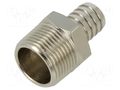 Threaded fitting; connector pipe; nickel plated brass; 16mm PNEUMAT 3040-16-3/4
