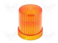 Cloche; orange; WLK; Light source: bulb BA15D; IP65; Ø60x77mm; ABS AUER SIGNAL JA-WLK/O