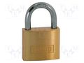 Padlock; shackle; brass; Protection: low (level 3); A: 40mm; B: 22mm KASP KA-K12040D