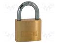 Padlock; shackle; brass; Protection: medium (level 6); A: 50mm KASP KA-K12050D