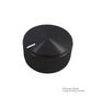 KNOB, ALUMINIUM, BLACK, 31.8MM 061-7008