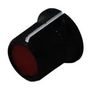 KNOB, 16MM, BLACK, CAP 6 SHAFT CP-LB16-1-6D