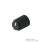 KNOB, 13.8MM, BLACK, SCREW CP-AE14-6-S(6.4)H