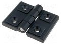 Hinge; L: 75mm; Width: 60mm; technopolymer PA; black ELESA+GANTER CFR.60SH-6