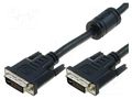 Cable; DVI-I (24+5) plug,both sides; PVC; dual link; 1.8m; black VCOM CG445D-018-PB