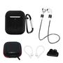 Silicone Case Set for AirPods 2 / AirPods 1 + Case / Ear Hook / Neck Strap / Watch Strap Holder / Carabiner - black, Hurtel 5907769354908 5907769354908