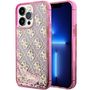 Guess GUHCP14XLC4PSGP iPhone 14 Pro Max 6.7" pink/pink hardcase Liquid Glitter 4G Transculent, Guess 3666339116262 3666339116262