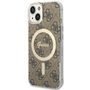 Guess 4G MagSafe case for iPhone 14 - brown, Guess 3666339126889 3666339126889