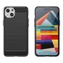 Flexible carbon pattern case for iPhone 15 Plus Carbon Case - blue, Hurtel 5907769356476 5907769356476