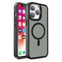 Armored magnetic iPhone 14 Plus MagSafe Color Matte Case - black, Hurtel 5907769355998 5907769355998