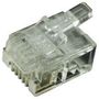 CAT5 RJ12 MODULAR PLUG, 6 POSITION, 1 PORT MTP-66U