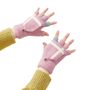 Women's/children's winter telephone gloves - pink, Hurtel 5907769307904 5907769307904