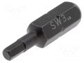 Screwdriver bit; hex key; HEX 3mm; Overall len: 25mm C.K CK-45543