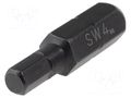 Screwdriver bit; hex key; HEX 4mm; Overall len: 25mm C.K CK-45544