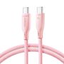 Joyroom Multi-Color Series S-A34 USB-C / USB-C PD 60W 1m Cable - Pink, Joyroom 6941237110176 6941237110176