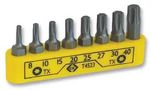 BIT SET, TORX SCREWS, 8PC T4523
