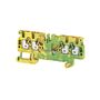 PE terminal, PUSH IN, 2.5 mm², 800 V, Number of connections: 4, Number of levels: 1, Green/yellow, orange Weidmuller 1521540000 04050118328349