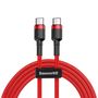 Baseus Cafule Cable USB-C PD 2.0 QC 3.0 60W 1m (Red), Baseus CATKLF-G09