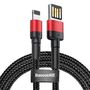 Baseus Cafule Double-sided USB Lightning Cable 2,4A 1m (Black+Red), Baseus CALKLF-G91