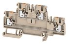 Multi-tier modular terminal, PUSH IN, 2.5 mm², 800 V, 24 A, Number of levels: 2, dark beige, orange 1547610000