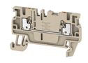 Feed-through terminal, PUSH IN, 1.5 mm², 500 V, 17.5 A, dark beige A2C 1.5, Weidmuller 1552790000 4050118359879