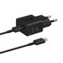 Samsung EP-T2510XBEGEU 25W SFC GaN wall charger with USB-C cable - black, Samsung 8806094912029 8806094912029