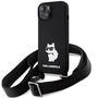 Karl Lagerfeld KLHCP15SSCBSCNK iPhone 15 6.1&quot; hardcase black/black Crossbody Silicone Choupette, Karl Lagerfeld 3666339167554 3666339167554