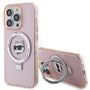 Karl Lagerfeld KLHMP15LHMRSCHP iPhone 15 Pro 6.1&quot; pink/pink hardcase Ring Stand Choupette Head MagSafe, Karl Lagerfeld 3666339168773 3666339168773