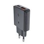 Acefast A69 PD 30W GaN USB-A USB-C ultra slim wall charger - black, Acefast 6974316282709 6974316282709