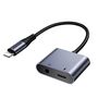 Joyroom SY-L01 Lightning to Lightning / 3.5 mm mini jack DAC adapter 2in1 - black, Joyroom 6956116773830 6956116773830