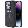 BMW Stamped Tricolor Stripe iPhone 15 Pro Case - Black, BMW 3666339143930 3666339143930