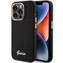 Guess Silicone Script Metal Logo & Frame case for iPhone 15 Pro - black, Guess 3666339149345 3666339149345