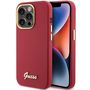 Guess Silicone Script Metal Logo & Frame case for iPhone 15 Pro - red, Guess 3666339149062 3666339149062