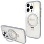 Guess Ring Stand Script Glitter MagSafe case for iPhone 15 Pro - transparent, Guess 3666339156626 3666339156626