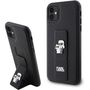 Karl Lagerfeld Gripstand Saffiano Karl&amp;Choupette Pins case for iPhone 11 / Xr - black, Karl Lagerfeld 3666339206772 3666339206772