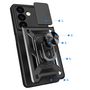 Hybrid Armor Camshield armored case for Samsung Galaxy S24+ with camera cover - black, Hurtel 9145576285084 9145576285084