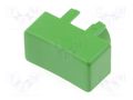 Button; rectangular; green; 12.5x6.5mm; plastic MEC MEC1P02