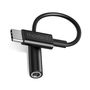 Choetech AUX003 USB-C / DC 3.5mm audio adapter - black, Choetech 6971824975123 6971824975123