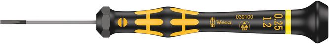1578 A ESD Kraftform Micro screwdriver for slotted screws, 0.25x1.2x40, Wera 05030100001
