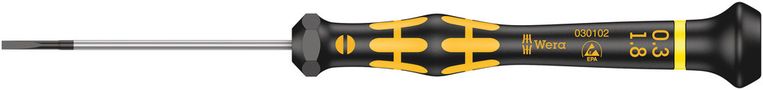 1578 A ESD Kraftform Micro screwdriver for slotted screws, 0.30x1.8x60, Wera 05030102001
